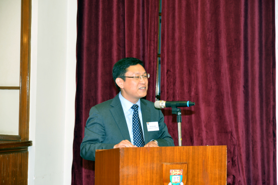 Prof. Pan, Head of Department, giving his welcome speech. 